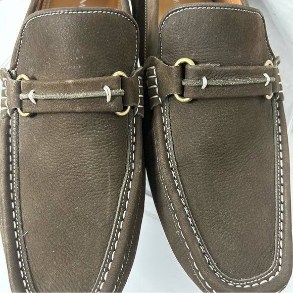 Donald Pliner Men’s 11 Driving Loafer Shoe Leather Brown Slip On Comfort NEW main image 5